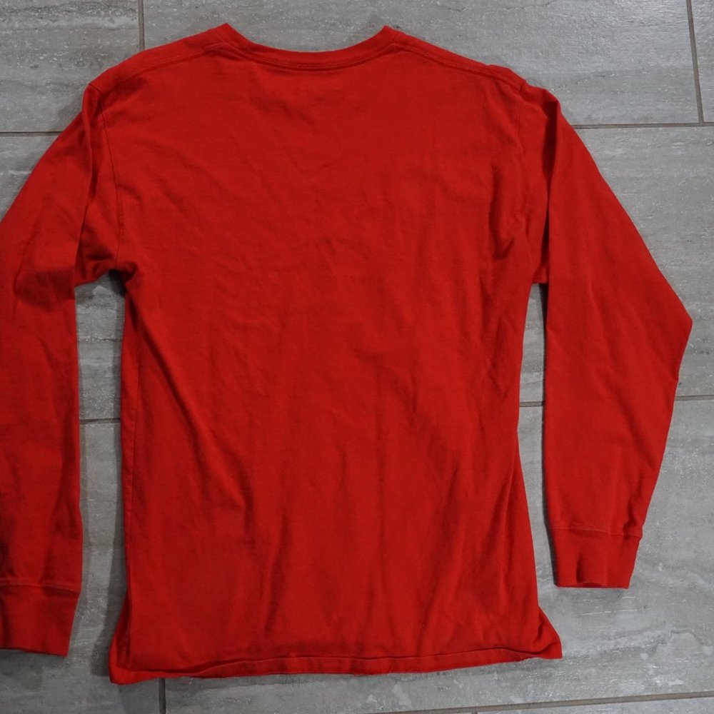 Champion Heritage Script Long Sleeve T-Shirt for Men, Red Medium - Picture 2 of 5